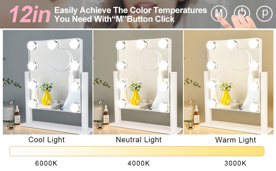  Vanity Mirror With Dimmable Light