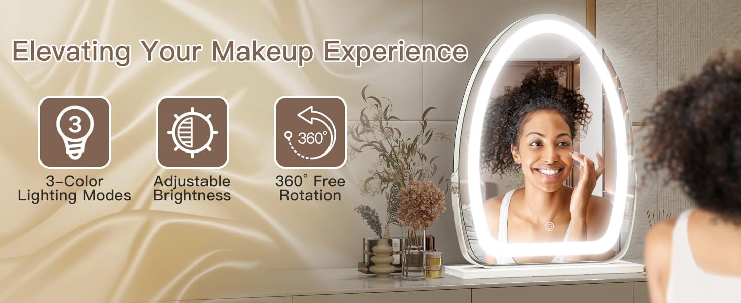 vanity makeup mirror with lights