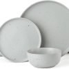 12 Piece Plates and Bowls Set, Speckled Dinnerware Sets for 4, Matte Dish Set, Microwave and Dishwasher Safe, tableware