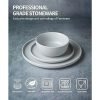 12 Piece Plates and Bowls Set, Speckled Dinnerware Sets for 4, Matte Dish Set, Microwave and Dishwasher Safe, tableware