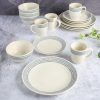 16-Piece Dinnerware Set Plates Sets for Home Dinner Set Dishes and Plate Set White Stoneware3925