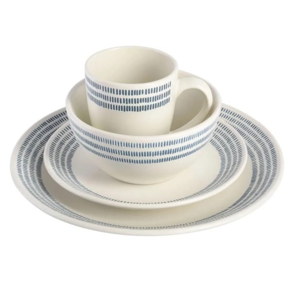 16-Piece Dinnerware Set Plates Sets for Home Dinner Set Dishes and Plate Set White Stoneware3925