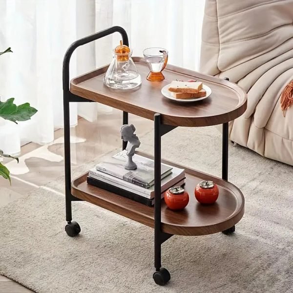 1712842874245-22a23332977e4a288e09b80b8a2f82f6-goods 1pc Side Table, Movable Small Coffee Table, Living Room Sofa Side Table, Bedside Household Object, Small Table With Wheels