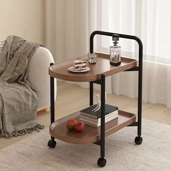 1712842875128-d76f34e50e904d10911cf6fef9fcb6b4-goods 1pc Side Table, Movable Small Coffee Table, Living Room Sofa Side Table, Bedside Household Object, Small Table With Wheels