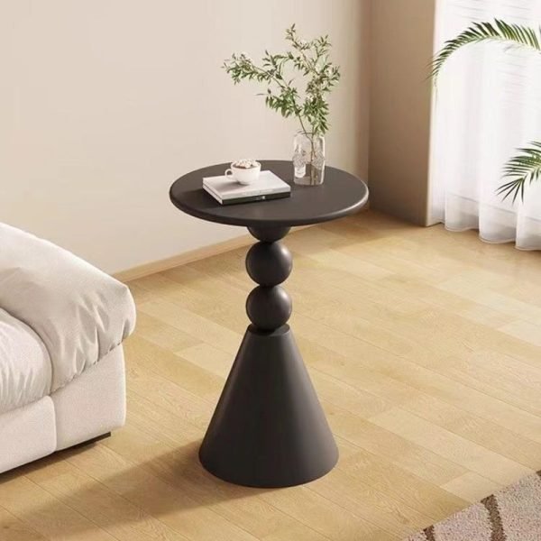 1713604650869-d001db80870b4fd38fe55d2885390f83-goods Cream Metal Coffee Table - Round Uncharged Office and Home Balcony Casual Table