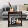 Coffee color simple irregular multi-functional sofa side several space capacity