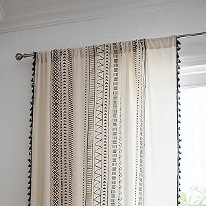 Geometric Semi-Blackout Window Curtains