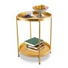 2-Tier-End-Table-Folding-Metal-Round-Side-Table-with-Removable-Tray-for-Living-Room-Black_4bbe5a3b-6e2c-4c4f-99a2-63b64a8aa458 2-Tier End Table Folding Metal Round Side Table with Removable Tray for Living Room (Black/Gold/Golden Pink)