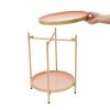 2-Tier-End-Table-Folding-Metal-Round-Side-Table-with-Removable-Tray-for-Living-Room-Black_5d7e365a-ddaf-4b0c-9910-1040983bd2b2 2-Tier End Table Folding Metal Round Side Table with Removable Tray for Living Room (Black/Gold/Golden Pink)