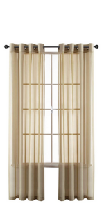 GoodGram 2 Pack Ultra Luxurious High Woven Elegant Sheer Grommet Curtain Panels