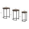 3-Piece-Nesting-Round-Living-Room-End-Tables-Modern-Style-Gray-Brown-Woodgrain-Look-Metal-Base_9069b6da-23b8-4724-8ee3-0b619bfb7ae2 3-Piece Nesting Round Living Room End Tables Modern Style Gray-Brown Woodgrain-Look Metal Base Versatile Set Home Décor.