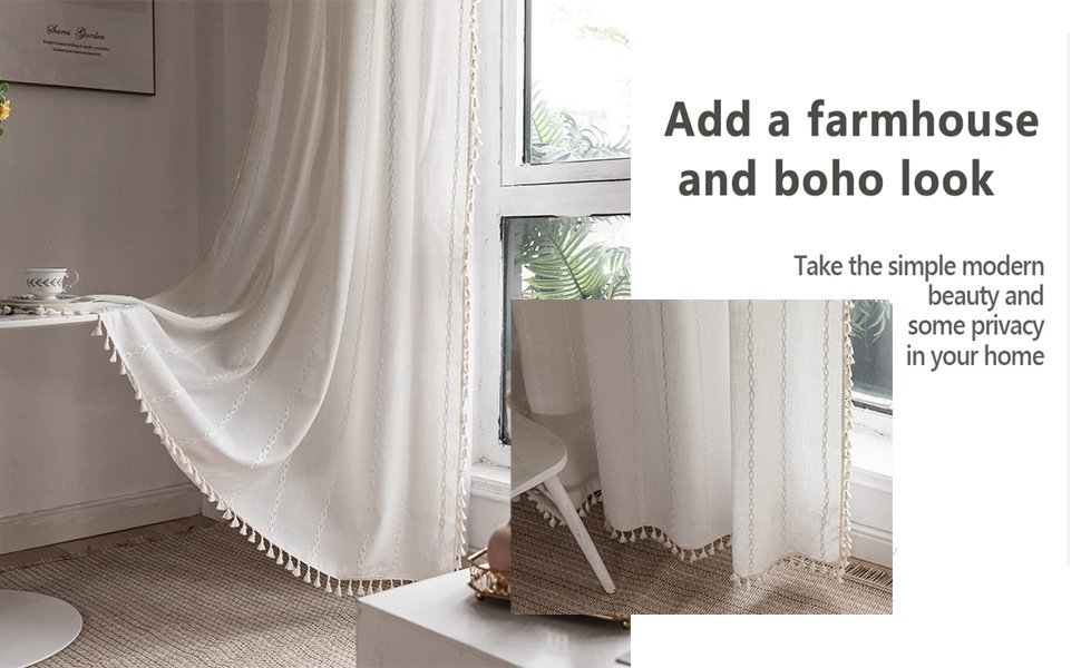 curtais add a farmhouse boho look