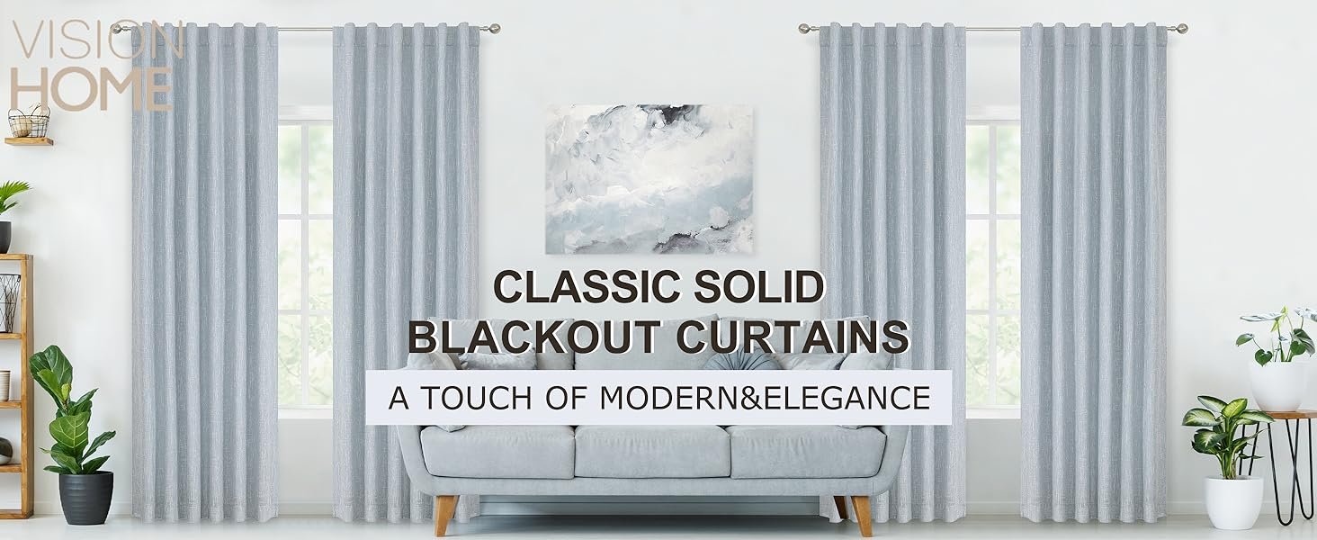 back tab blackout curtains