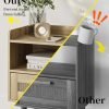 Nightstand,Bedside Table with PE Rattan Decor Drawer,Rattan Night Stand with Solid Wood Legs,Side Table with Drawer Open Shelf,End Table for Bedroom,Living Room,Yellow