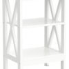 41z2Tk7glYL._AC_SL1230 Nightstand Sofa Side Table with 3-Tier Storage Shelf for Living Room, Bedroom, Stable Steel Frame, Easy Assembly, End, White