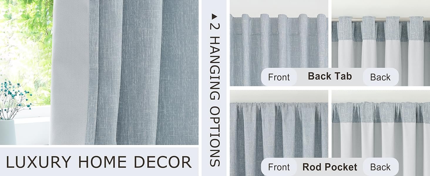 blue blackout curtains