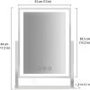 51VMmEaMBuL._AC_SL1000 Lighted Makeup Mirror, Hollywood Vanity Mirror with Lights, Three Color Lighting Modes, and 5X Magnification Mirror, Smart Touch Control, 360°Rotation (15.2in. White)