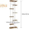 Plant Stand, Multiple Flower Pot Holder Shelf, Wood and Metal Tall Plant Display Rack Storage Organizer for Indoor, Outdoor, Garden, Patio, Balcony(8 Tier 9 Potted)