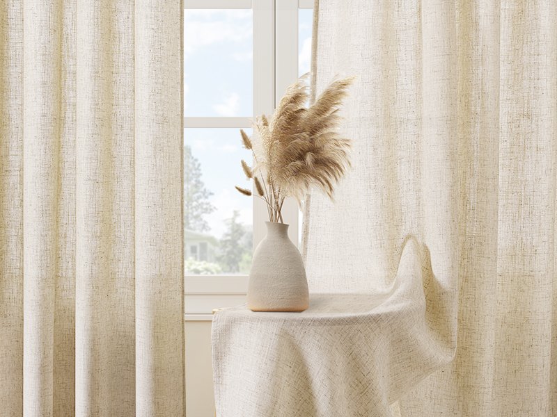 protect privacy linen curtains