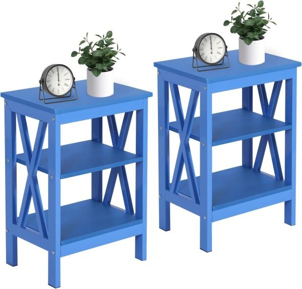 Modern Nightstands Side End Table Night Stand with Storage Shelf for Bedroom,Living Room, Set of 1, White(one)