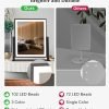 612vo4HeohL._AC_SL1500 Classic Makeup Mirror with Lights, Lighted Vanity Mirror with Dimmable Light, Smart Control, Memory, Adjustable Warm White/Natural/Daylight, Birthday Wedding Gift, 360°Rotation (13in. Black)