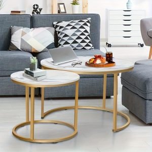 2pcs/set Modern Style Coffee Table Combination, Living Room Decorative Coffee Table Combination, Modern Simple Bedroom Apartment Bedside Table