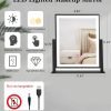 613dF6L1WqL._AC_SL1500 Classic Makeup Mirror with Lights, Lighted Vanity Mirror with Dimmable Light, Smart Control, Memory, Adjustable Warm White/Natural/Daylight, Birthday Wedding Gift, 360°Rotation (13in. Black)