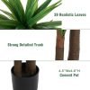 Dracaena Indoor Plant 4ft Tall Faux Plant Indoor Large Fake Plants Potted Yucca Tree Tropical Floor Plant Artificial Silk Palm Trees for Home Office Store Decor Housewarming Gift