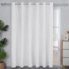 Linen Textured 100% Blackout Curtain 100x96 Inch Extra Wide Patio Sliding Door Curtain Solid Thermal Insulated Room Curtain for Bedroom, Living Room (1 Panel, White)