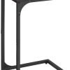 61CfBBP7RmL._AC_SL1500 C-Shaped End Table, Small Side Table for Couch, Sofa Table with Metal Frame for Living Room, Bedroom, Bedside, Rustic Brown and Black