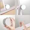 61DroFDFUrL._AC_SL1500 Hollywood Vanity Mirror with 9 Dimmable Bulbs Lights, Three Color Lighting Modes, and 5X Magnification, Smart Touch Control, 360°Rotation (White,Gift Box)