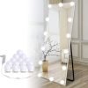 Hollywood Style Led Vanity Mirror Lights Kit - Vanity Lights Have 10 Dimmable Light Bulbs for Makeup Dressing Table and Power Supply Plug in Lighting Fixture Strip, White (No Mirror Included)