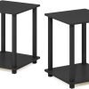 61JkiAh3EmL._AC_SL1500 Simplistic Set of 2 End Table, Espresso/Black