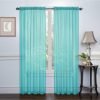 2 Pack: Basic Rod Pocket Sheer Voile Window Curtain Panels - Assorted Colors (White, 84 in. Long)