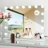Vanity Mirror Makeup Mirror with Lights,10X Lens,22.8"x 18.1" Hollywood Lighted Vanity Mirror with 15 Dimmable LED Bulbs,3 Color Modes,Touch Control for Bedroom,Tabletop or Wall-Mounted