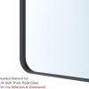 Black Bathroom Mirror for Wall, 24 x 36 Inch Rounded Rectangle Metal Framed Bathroom Wall Vanity Mirror Farmhouse, 1/4-inch Shatterproof Glass | Ultra-Flush Hanging