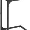 61UPK7O2LPL._AC_SL1500 C-Shaped End Table, Small Side Table for Couch, Sofa Table with Metal Frame for Living Room, Bedroom, Bedside, Rustic Brown and Black