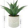 Artificial Potted Plants, 13.8" Artificial Succulent Fake Aloe, Large Faux Aloe Plant in Pot for Home Office Room Badroom Garden Decor (Grey)