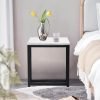 61by9HzJD-L._AC_SL1500 Modern End Table, Square Small Coffee Sofa Side Table with Metal Frame