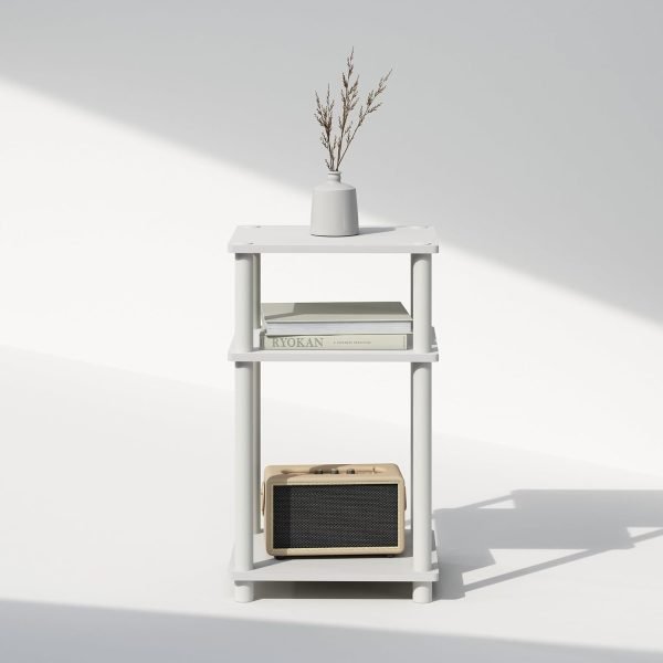 61cv0prJWXL._AC_SL1500 End Table, 1-Pack, 13.4 x 11.5 in, White/White