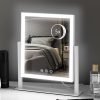 61dtjbuKTXL._AC_SL1000 Lighted Makeup Mirror, Hollywood Vanity Mirror with Lights, Three Color Lighting Modes, and 5X Magnification Mirror, Smart Touch Control, 360°Rotation (15.2in. White)