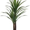 Dracaena Indoor Plant 4ft Tall Faux Plant Indoor Large Fake Plants Potted Yucca Tree Tropical Floor Plant Artificial Silk Palm Trees for Home Office Store Decor Housewarming Gift
