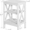 Modern Nightstands Side End Table Night Stand with Storage Shelf for Bedroom,Living Room, Set of 1, White(one)