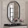 61oBCpCooEL._AC_SL1055 Black Oval Mirror for Bathroom Vanity 20x30 Inch, Matte Black Bathroom Mirrors for Wall Metal Frame, Wall Mounted Mirror for Bedroom Living Room Wall Decor Hang Vertical and Horizontal