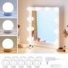 Hollywood Style Led Vanity Mirror Lights Kit - Vanity Lights Have 10 Dimmable Light Bulbs for Makeup Dressing Table and Power Supply Plug in Lighting Fixture Strip, White (No Mirror Included)