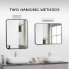 Bathroom Wall Mirror -20x28 Vanity Mirrors Large Wall-Mounted Makeup Mirror Over Sink for Bedroom/Farmhouse/Entrance, Black Rectangle Framed Anti-Rust Shatterproof Mirrors
