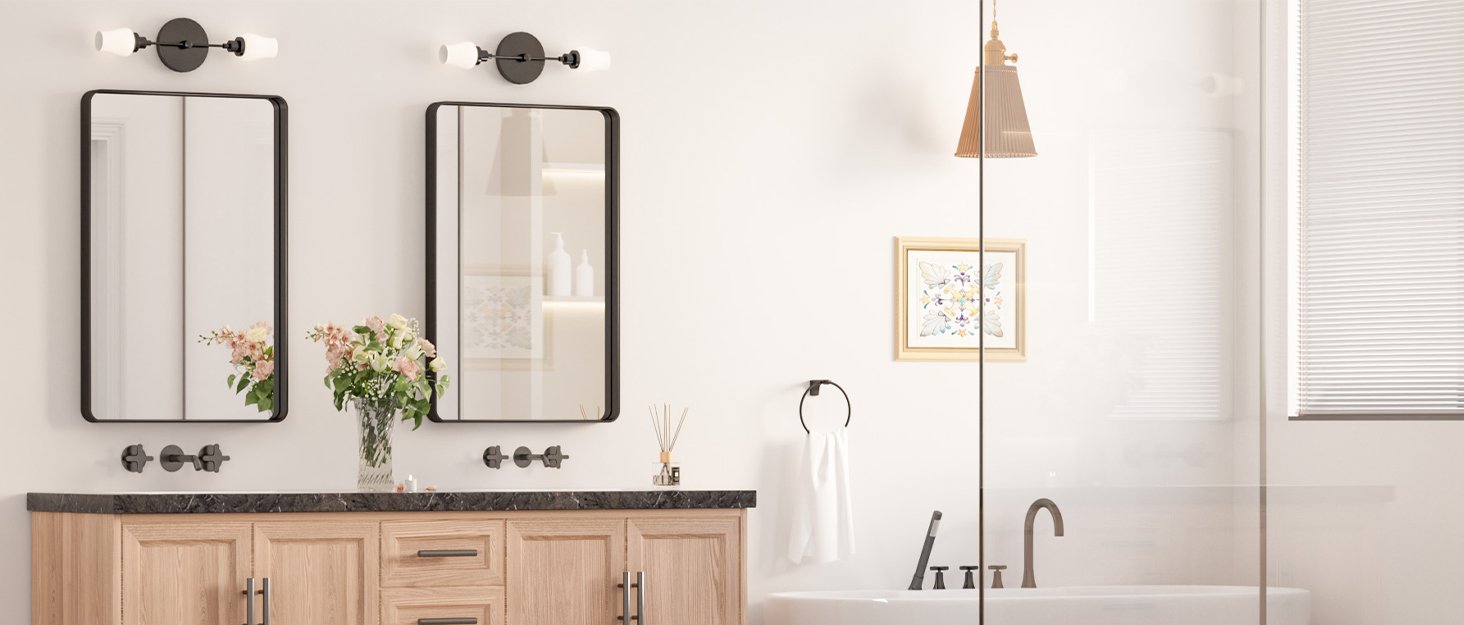 Keonjinn Rounded Metal Frame Mirror