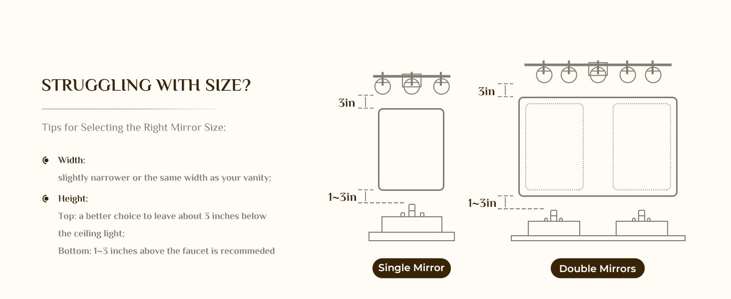 Black Framed Bathroom Mirror