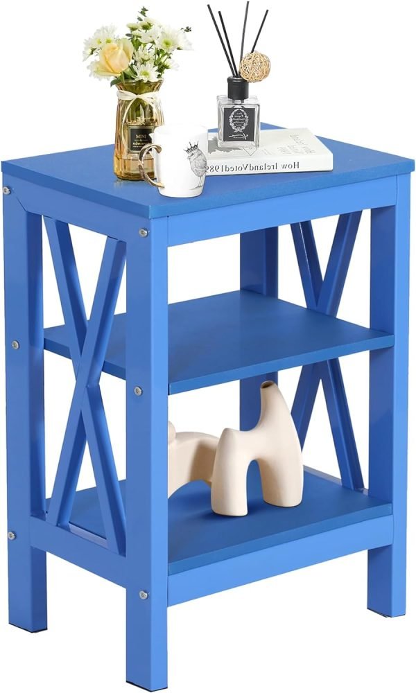 Modern Nightstands Side End Table Night Stand with Storage Shelf for Bedroom,Living Room, Set of 1, White(one)