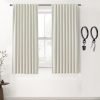 Blackout Curtains 96 Inches Long 2 Panel Set for Living Room,Black Out Room Darkening Thermal Pleated Back Tab Hooks Rings Pleat 8 FT Track Ceiling to Floor Length Curtains for Bedroom Window,Cream